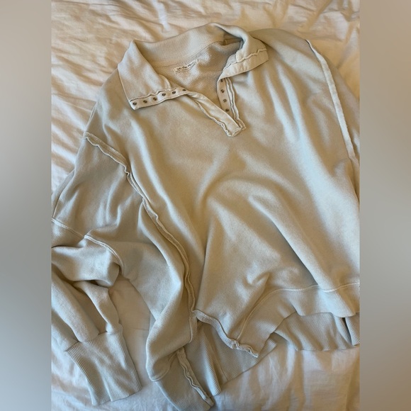 Free People Camden Henley Sweatshirt Pullover Medium - Picture 4 of 6